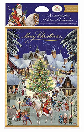 Heidel – Nostalgischer Adventskalender – Adventskalender Schokolade – 24x Vollmilchschokolade – 24 Türchen, 75g von Windel