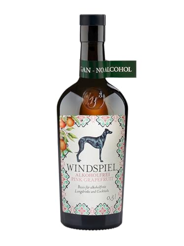 Windspiel Alkoholfrei Pink Grapefruit - Das fruchtige Grapefruit-Destillat ohne Alkohol - Von den Machern des beliebten Windspiel Gin - Für leckere alkoholfreie Drinks (1 x 0,5l) von Windspiel