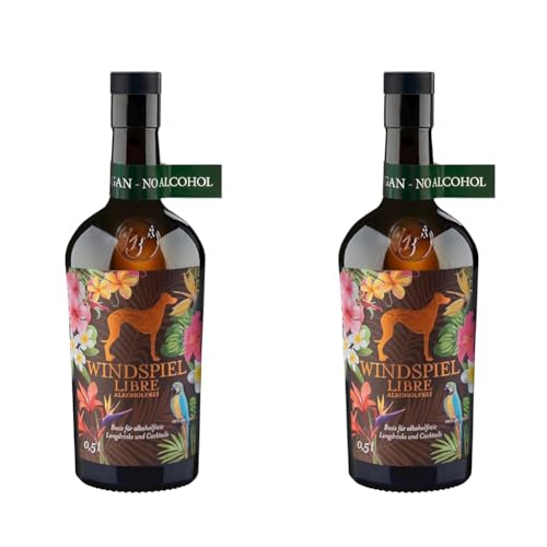 Windspiel Manufaktur GmbH Libre Alkoholfrei 0,5 Liter – veganes & Gluten- und Alkoholfreies Destillat (Packung mit 2) von Windspiel