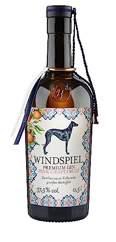 Windspiel Pink Grapefruit Gin - der mediterrane Gin für frische Gin & Tonic/Feine Wacholderbeere trifft auf fruchtige Grapefruit / 37,5% vol. (1 x 0,5 l) von Windspiel