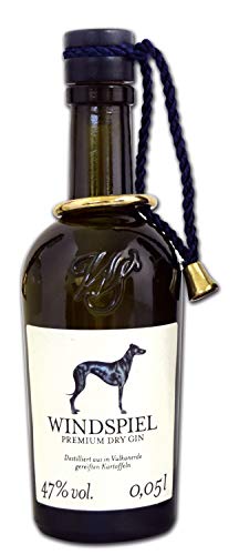 Windspiel London Dry Gin - der Klassiker aus der Eifel / Weltweit ausgezeichnet, mild und komplex im Geschmack / 47% vol. (1 x 0,05 l) von Windspiel