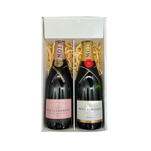 Coffret Blanc : Moët & Chandon – Champagne – 1 Impérial Brut & 1 Rosé – (2x75cl) von Wine And More