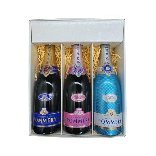 Coffret Blanc : Pommery – Champagne – 1 Brut – 1 Blue Sky – 1 Rosé (3x75cl) von Wine And More