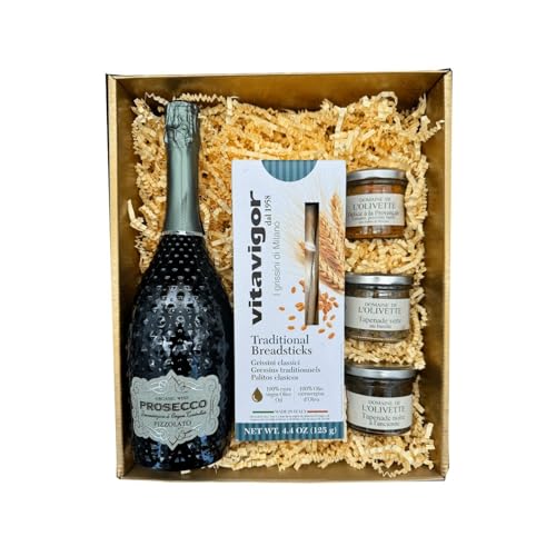 Coffret Or : Prosecco DOC - Tapenades de l'Olivette - Gressin von Wine And More