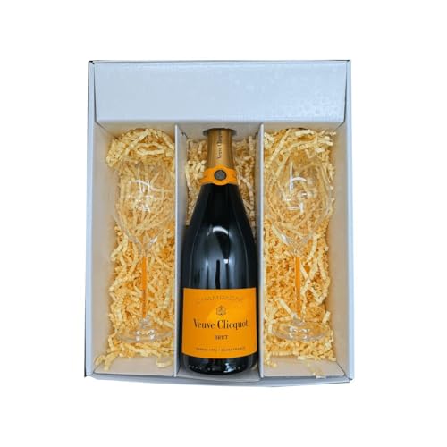 Coffret Or : Veuve Clicquot – Champagne – Brut et 2 Flûtes Veuve Clicquot (1x75cl) von Wine And More