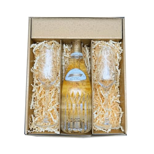 Coffret Or : Vranken – champagne –1 Blanc de blancs et 2 Flûtes « carr頻 – (1x75cl) von Wine And More