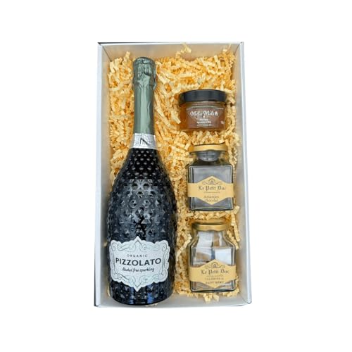 Coffret blanc : Pétillant italien sans alcool - Miel agrumes - Calissons - Amandes au chocolat von Wine And More