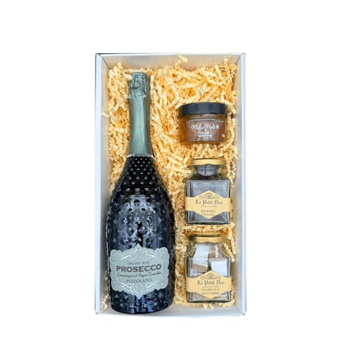 Coffret blanc : Prosecco DOC - Miel agrumes - Calissons - Amandes au chocolat von Wine And More