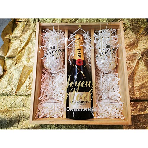 Coffret cadeau champagne Moet et Chandon Impérial Brut/Verre acrylique Transparent Moët&Chandon / " Sapin" von Wine And More