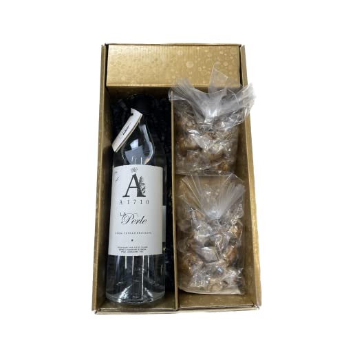 Geschenkbox - Rum - Gold - A 1710 La perle - Schwarzer Nougat Weich MAISON JONQUIER von Wine And More