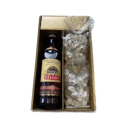 Geschenkbox - Rum - Gold - DILLON 7 ans - Nougat Haselnuss MAISON JONQUIER von Wine And More