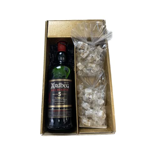 Geschenkbox - Whisky - Gold - ARDBEG Wee Beastie 5 ans - Nougat Haselnuss MAISON JONQUIER von Wine And More