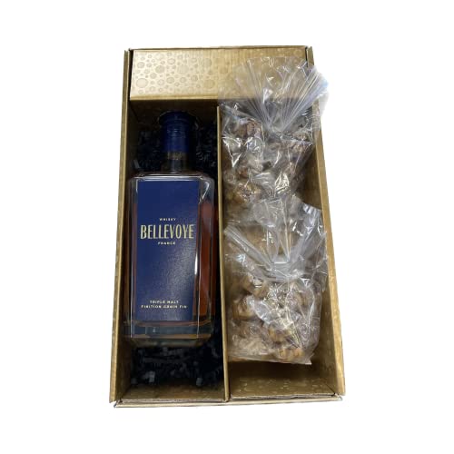 Geschenkbox - Whisky - Gold - Bellevoye bleu- Schwarzer Nougat Weich MAISON JONQUIER von Wine And More