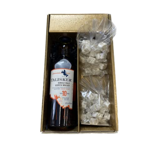 Geschenkbox - Whisky - Gold - TALISKER 10 ans - Weißer Nougat MAISON JONQUIER von Wine And More