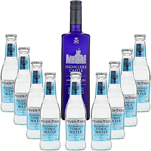 Gintonic - Gin Highclere Castle 43,5 ° + 9Fever Baum Mittelmeer Water - (70cl 20cl * + 9) von Wine And More