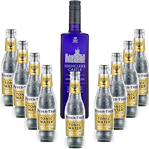 Gintonic - Gin Highclere Castle 43,5 ° + 9Fever Indian Tree Premium Water - (70cl + 9 * 20cl) von Wine And More