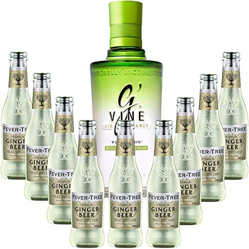 Gintonic Pack - G'Vine +9 Fever Tree Ginger Beer Water - (70cl 20cl * + 9) von Wine And More