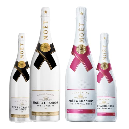 LOT CHAMPAGNE MOËT & CHANDON 4x75cL : 2 Moët Ice Blanc + 2 Moët Ice Rosé von Wine And More