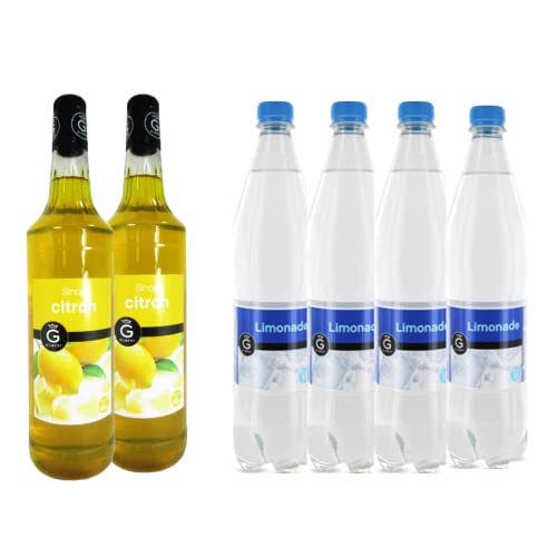 Lot Sirup Rioba & limonade:Sirup Rioba Zitrone (2x1L)- Rioba-limonade (4x1L) von Wine And More