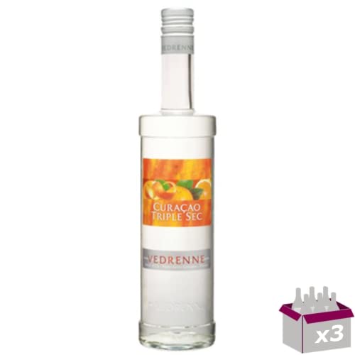 Lot de 3 Vedrenne - Liqueur curaçao triple sec 35° - 70cL von Wine And More