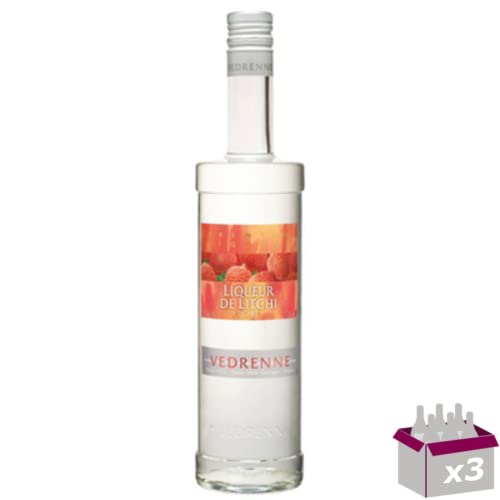 Lot de 3 Vedrenne - Liqueur de litchi 15° - 70cL von Wine And More