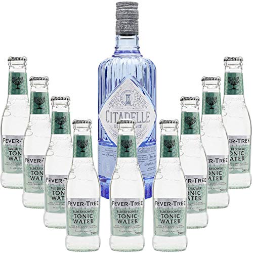 Pack Gintonic - Citadelle Gin Classic + 9 Fever Tree Holunder Water - (70cl 20cl * + 9) von Wine And More