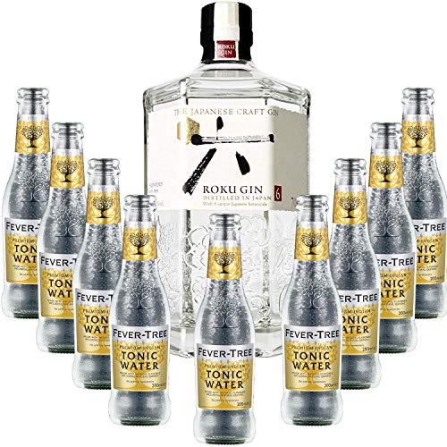 Pack Gintonic - Gin Roku + 9 Fever Indian Tree Premium Water - (70cl + 9 * 20cl) von Wine And More