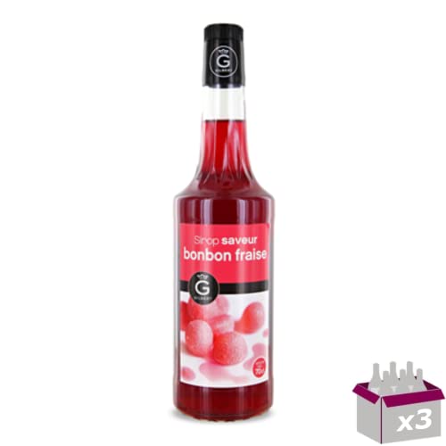 Set von 3 Rioba -Sirupen - Strawberry Candy - 3x70cl von Wine And More