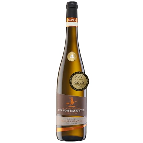 Hex vom Dasenstein Riesling trocken, Großes Gewächs vom Gewann Kappelberg - GOLD AWC Vienna 2023 - hochwertiger Weißwein trocken, limitierte Flaschenzahl, Qualitätswein aus Baden (1 x 0,75l) von Winzerkeller Hex vom Dasenstein