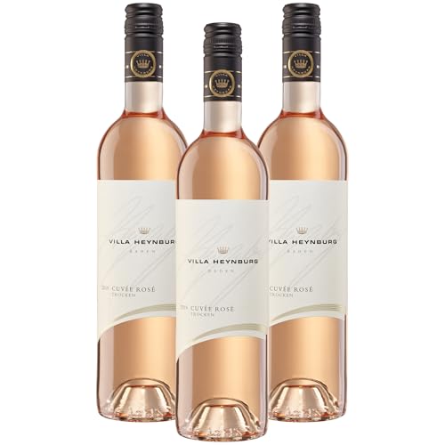 Villa Heynburg Cuvée Rosé trocken aus Merlot & Pinot Noir - Qualitätswein saftig, leicht & fruchtig am Gaumen mit erfrischender Grapefruit im Abgang (3 x 0,75l) von Winzerkeller Hex vom Dasenstein