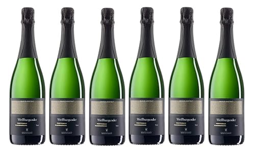 6x 0,75l - WV Freyburg-Unstrut - Weißburgunder-Sekt - brut - Saale-Unstrut - Deutschland - Schaumwein trocken von Winzervereinigung Freyburg-Unstrut