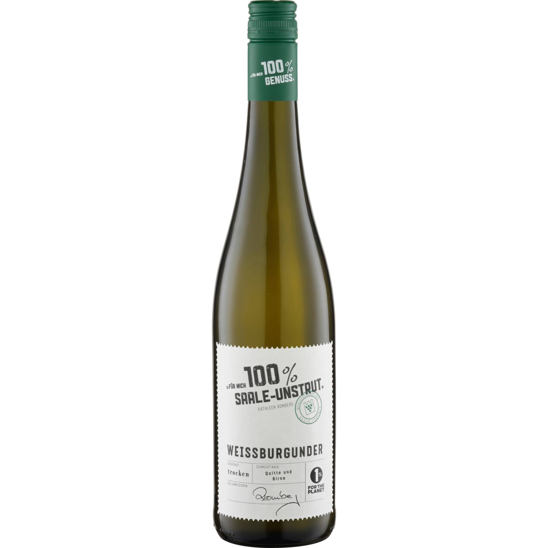 Für mich 100% Weissburgunder, Trocken, Saale-Unstrut, Saale-Unstrut, 2023, Weißwein von Winzervereinigung-Unstrut eG - Querfurter Str. 10, 06632 Freyburg (Unstrut) - DE