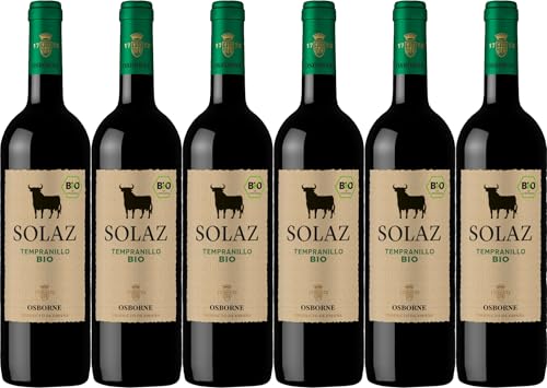 Bodegas Osborne Solaz Tempranillo Castilla VT 2022 Trocken Bio (6 x 0.75 l) von WirWinzer