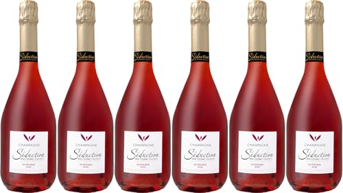 Champagne Séduction Cuvée Euphorie rosé Champagne AOP Brut (herb) (6 x 0.75 l) von WirWinzer