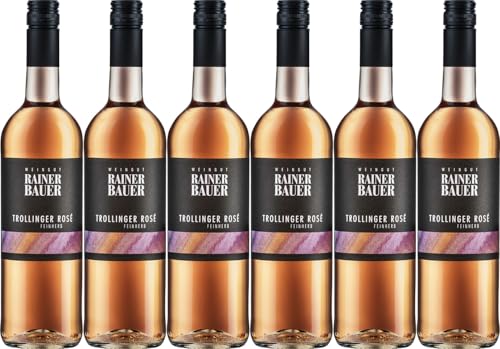 Rainer Bauer Trollinger Rosé 2023 Feinherb (6 x 0.75 l) von WirWinzer