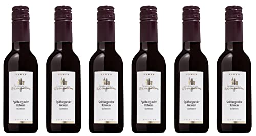 Weinmanufaktur Weingarten Spätburgunder Rotwein 0,25 L 2021 Halbtrocken (6 x 0.25 l) von WirWinzer