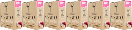 Zweierlei Wein Spätburgunder Rosé Bag-in-Box (BiB) 2,25 L 2023 Trocken Bio (6 x 2.25 l) von WirWinzer