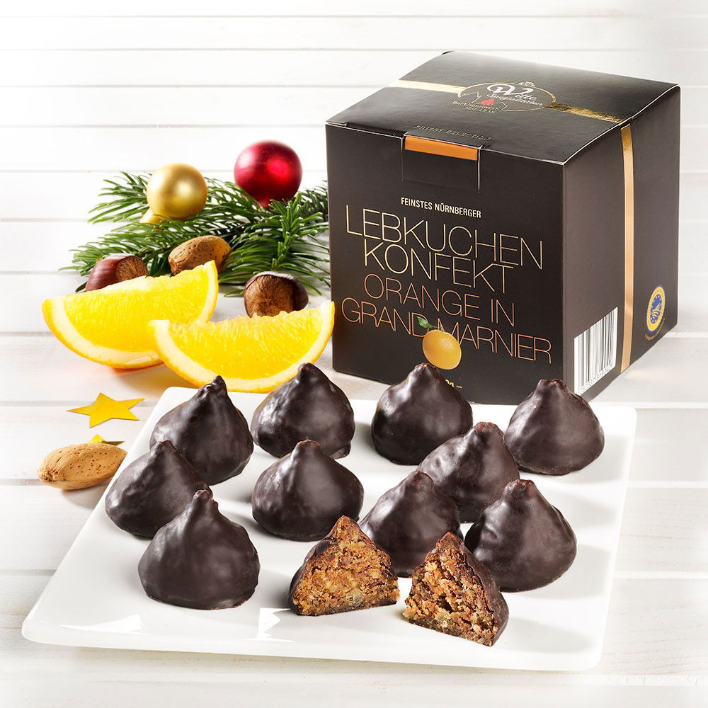 Feinstes Nürnberger Lebkuchen-Konfekt Orange in Grand Marnier von Witte Spezialitäten