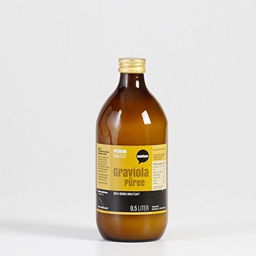 Wohltuer Graviola Püree 500 ml | 100% Graviola (Stachelannone) Direktsaft | Unfiltrierter & Naturbelassener Graviola Saft | Vegan von Wohltuer