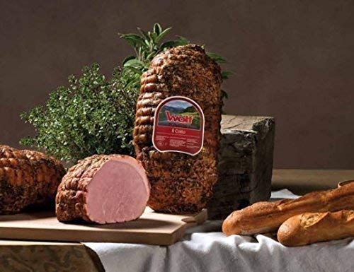 800gr Berg Prosciutto Cotto -100% italienische Spezialität- gekochter Schinken mit Kräutern, kalt geräuchert von Wolf Sauris