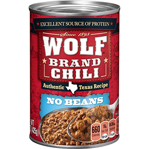 Wolf Marke Chili ohne Bohnen, verpackt mit Protein, 425 ml von Wolf