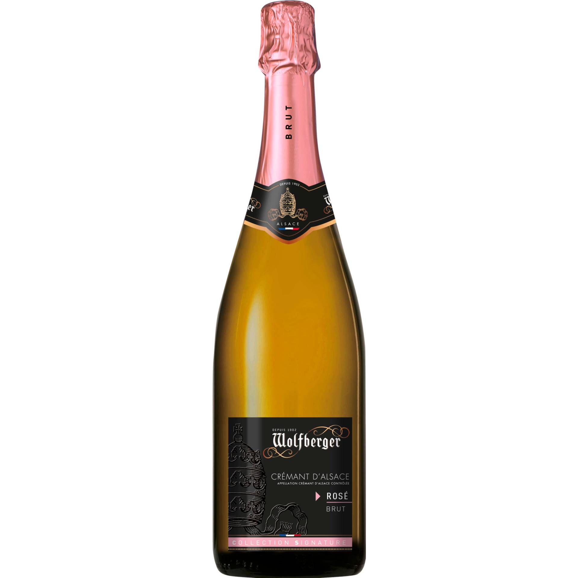 Wolfberger Crémant d’Alsace Rosé, Brut, Crémant d'Alsace AOP, Elsass, Schaumwein von Wolfberger, 6 Grande Rue, F-68420 Eguisheim