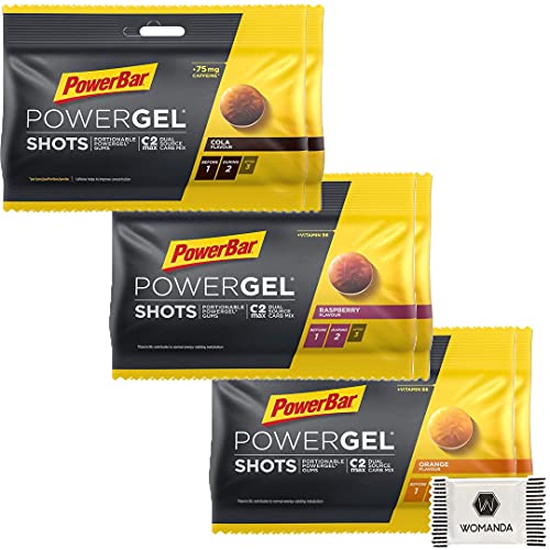 PowerBar PowerGel Shots - High Carb Energie Gummis - C2MAX - Mixbox (6 x 60g) von Womanda