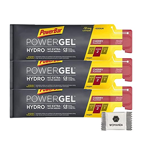 Powerbar Powergel Hydro 3 x 67ml + GRATIS Womanda Dextro Energy (Kirsche) von Womanda