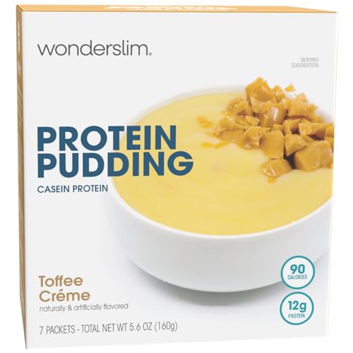 WonderSlim Protein Pudding, Toffee Cream, Glutenfrei, Low Carb (7ct) von WonderSlim