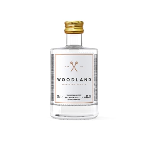 Woodland Sauerland Dry Gin, Miniatur, Pure Grain Alcohol 45,3% vol. (50ml) von Woodland Sauerland Dry Gin