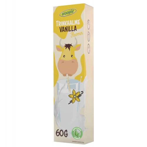 Woogie Straw Trinkhalme mit Vanillegeschmack 32g von Woogie