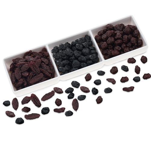 Woration 150 g simulierte Trockenfrüchte mit Schale, künstliche getrocknete Trauben & Cranberries & Heidelbeeren, Lebensmittelmodell, Zuhause, Küche, Tischdekoration von Woration