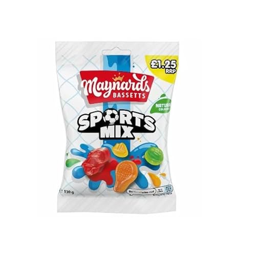 Maynards Bassetts Süßigkeitenbeutel, 12 x 130 g, Sport-Mix von Wowboxme