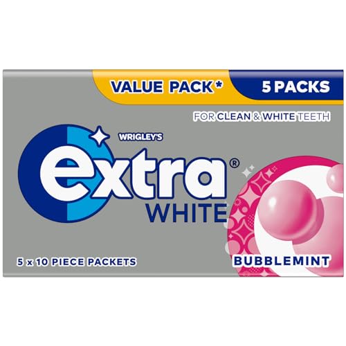 Extra Weiße Bubblemint, 6 x 12 g von Wrigley's